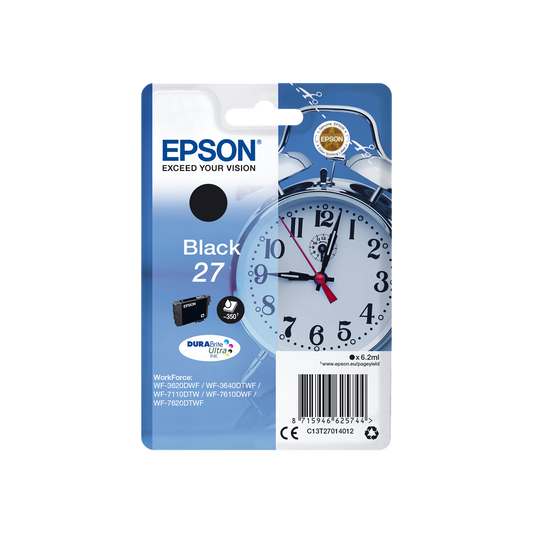 ORIGINAL Epson Cartuccia d'inchiostro nero C13T27014012 27 ~350 Seiten 6,2ml