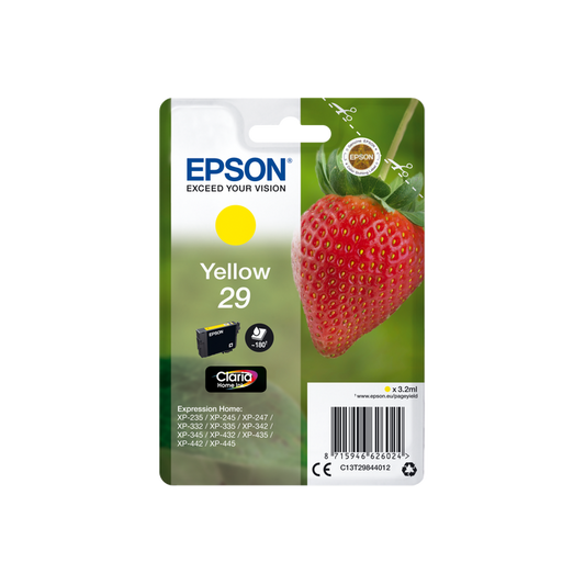ORIGINAL Epson Cartuccia d'inchiostro giallo C13T29844012 29 ~180 Seiten 3,2ml C13T29844010