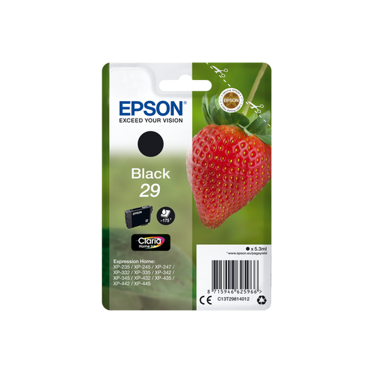 ORIGINAL Epson Cartuccia d'inchiostro nero C13T29814012 29 ~175 Seiten 5,3ml C13T29814010