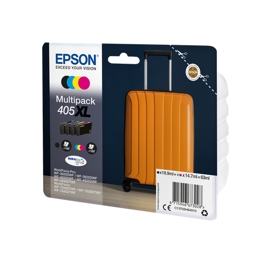 ORIGINAL Epson Multipack nero / ciano / magenta / giallo C13T05H64010 405XL ~4400 Seiten