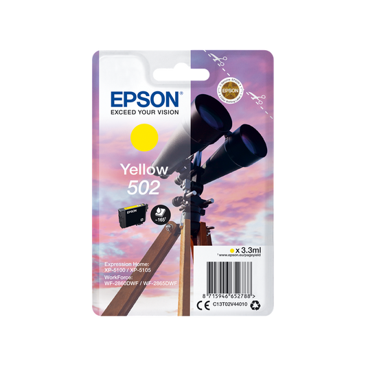 ORIGINAL Epson Cartuccia d'inchiostro giallo C13T02V44010 502 ~165 Seiten 3,3ml