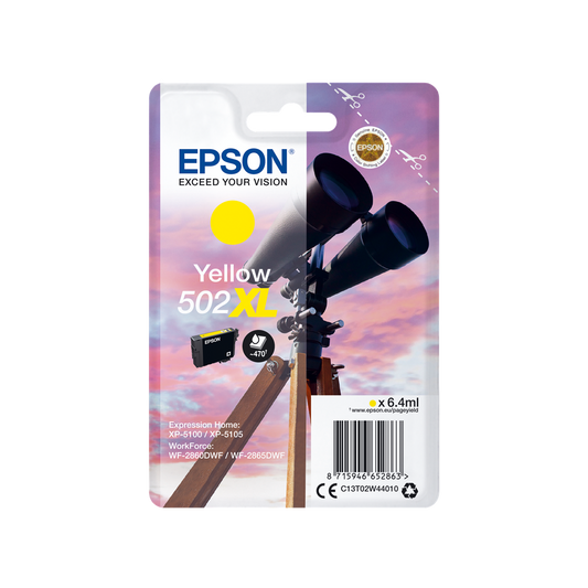 ORIGINAL Epson Cartuccia d'inchiostro giallo C13T02W44010 502XL ~470 Seiten 6,4ml
