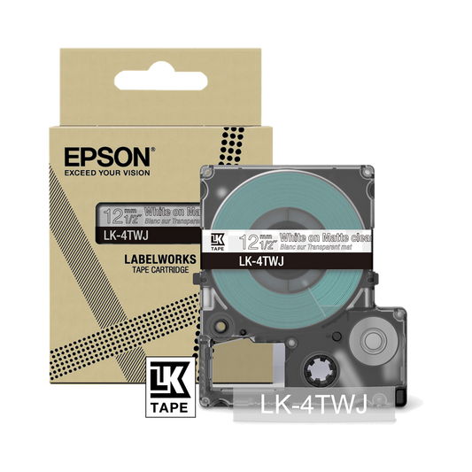 ORIGINAL Epson Nastro BiancosuTrasparente LK-4TWJ C53S672068
