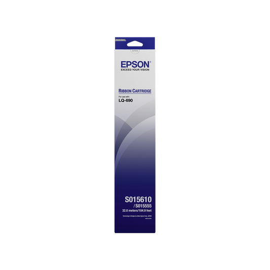 ORIGINAL Epson Nastro colorato nero C13S015610 LQ-690 nastro in tessuto, 10 milioni cifre