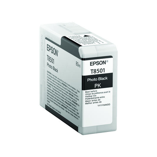 ORIGINAL Epson Cartuccia d'inchiostro Nero (Foto) C13T850100 T8501 80ml