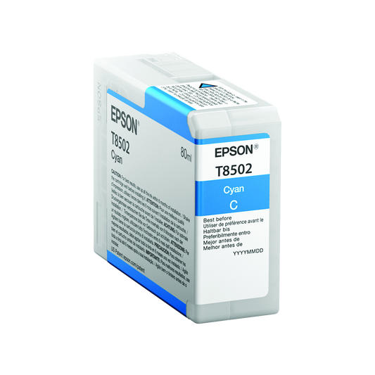 ORIGINAL Epson Cartuccia d'inchiostro ciano C13T850200 T8502 80ml