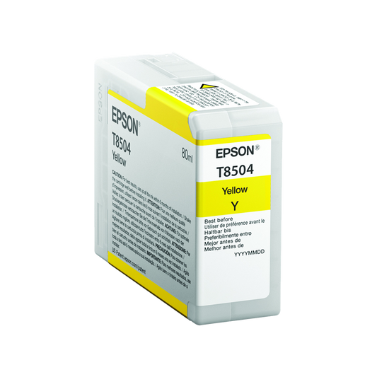 ORIGINAL Epson Cartuccia d'inchiostro giallo C13T850400 T8504 80ml