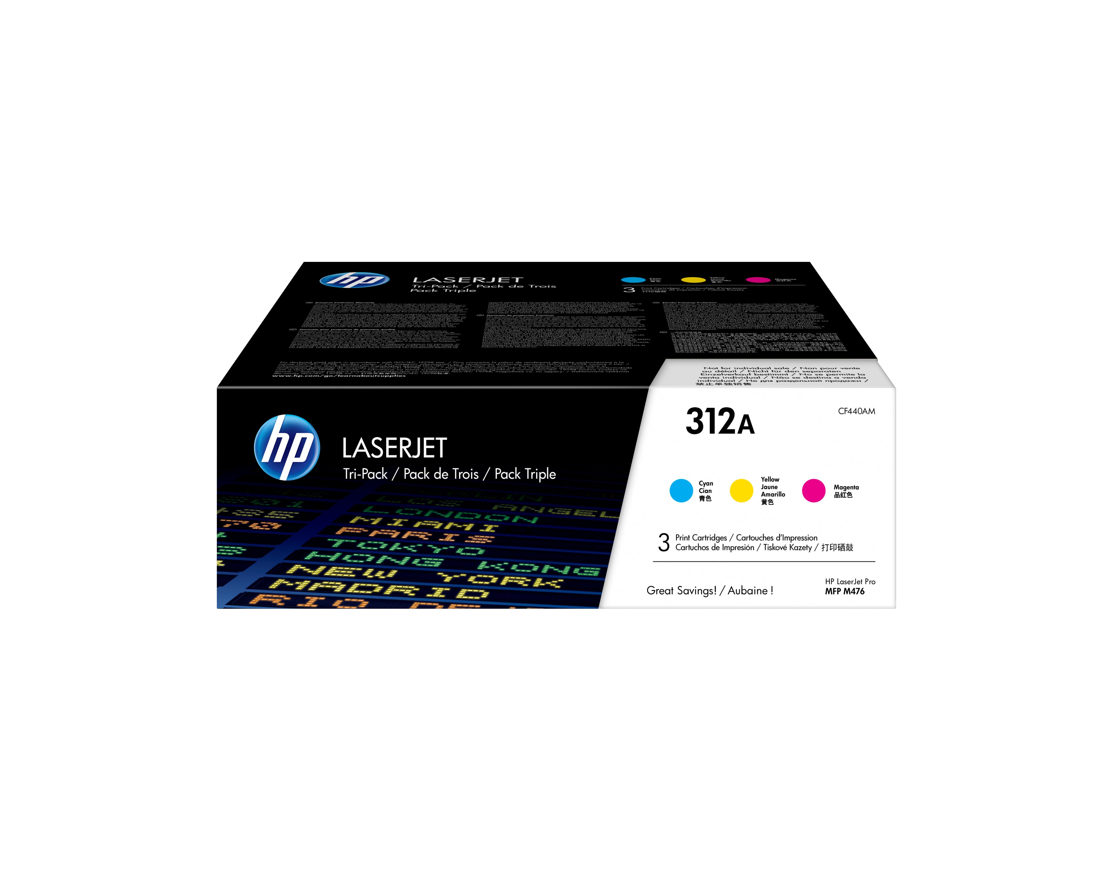 HP Cartuccia Toner ciano Tri-Pack 312A