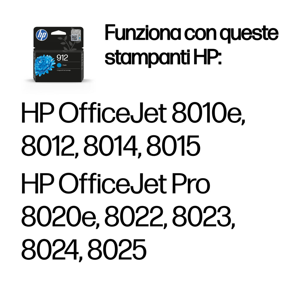 HP Cartuccia di inchiostro ciano originale 912