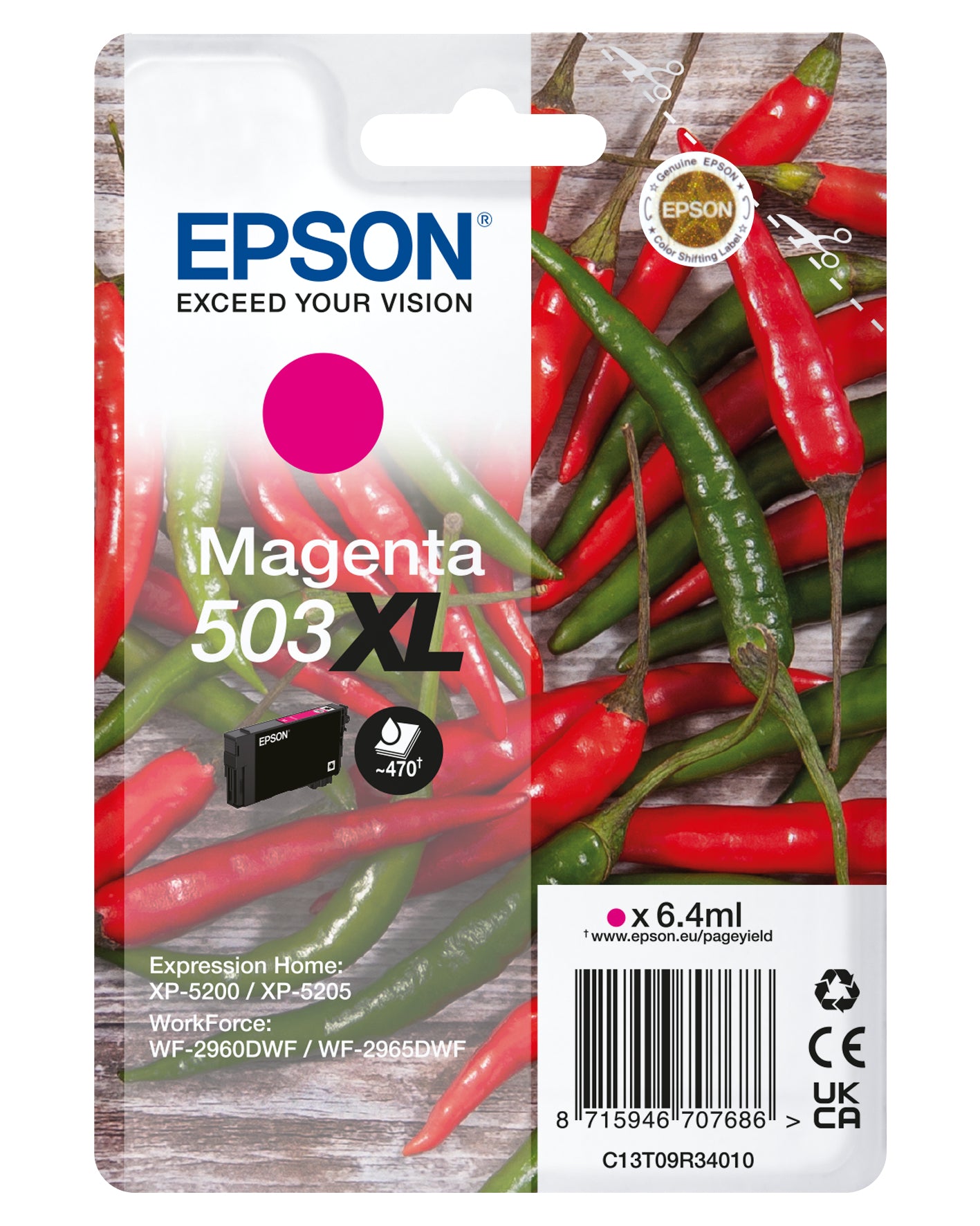 Epson 503XL cartuccia d'inchiostro 1 pz Originale Resa elevata (XL) Magenta