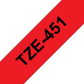 Brother TZE-451 nastro per etichettatrice Nero su rosso TZ