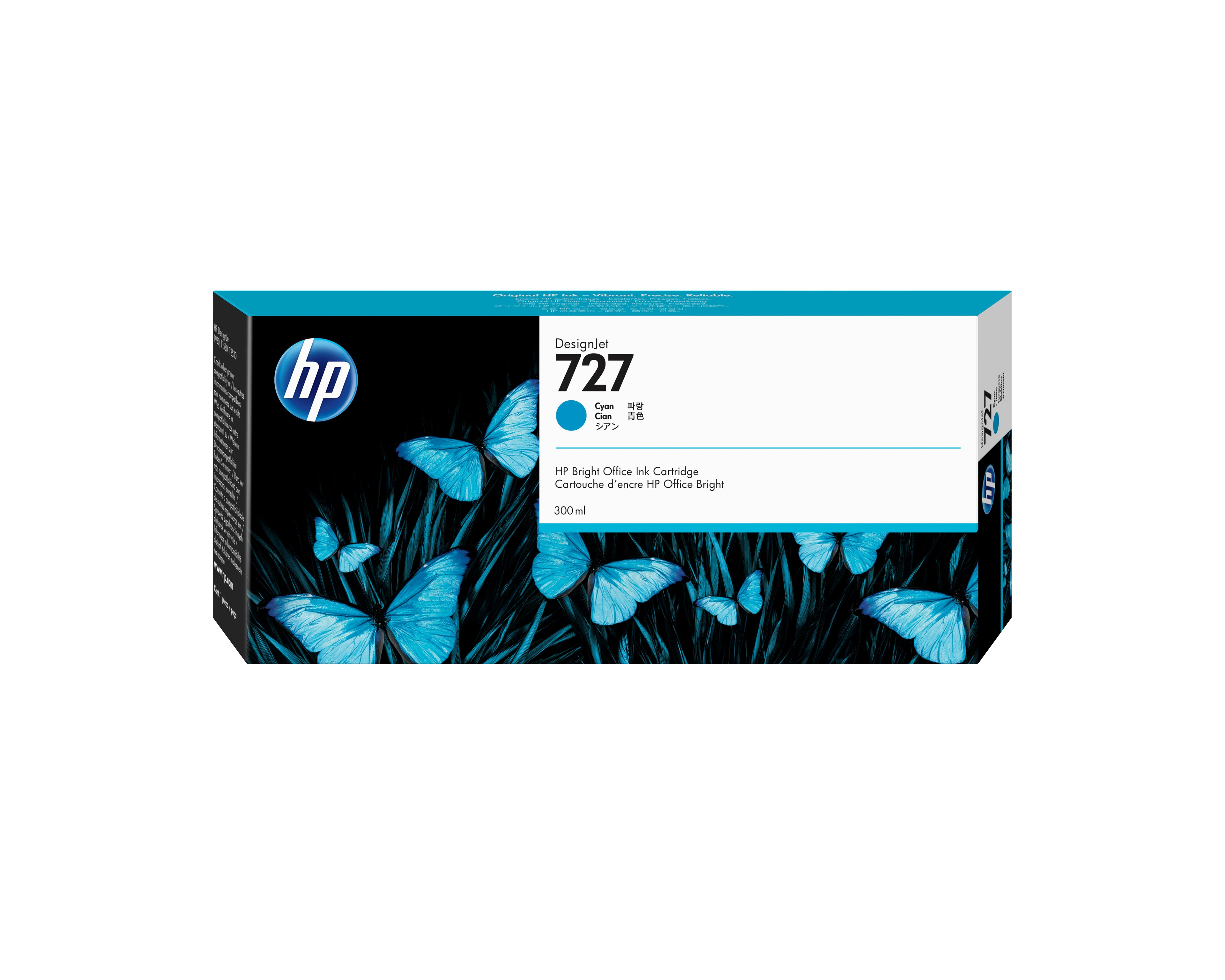 HP Cartuccia inchiostro ciano DesignJet 727, 300 ml
