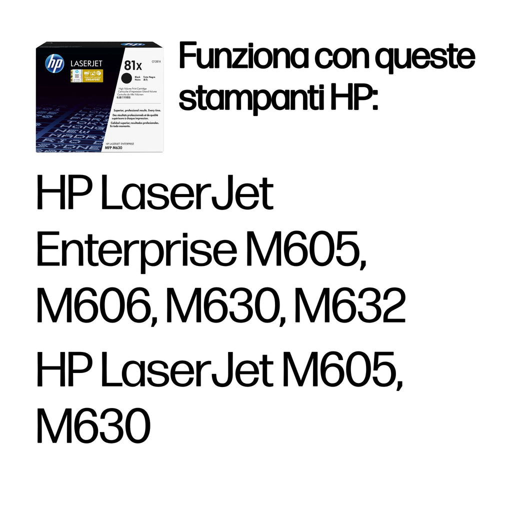 HP Cartuccia toner originale nero 81X LaserJet ad alta capacità