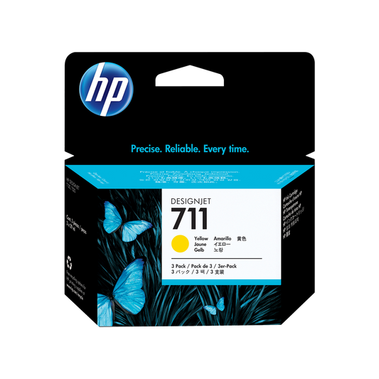 ORIGINAL HP Multipack giallo CZ136A 711 87ml 3-Pack 29 ml
