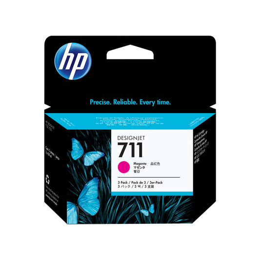 ORIGINAL HP Multipack magenta CZ135A 711 87ml 3-Pack 29 ml