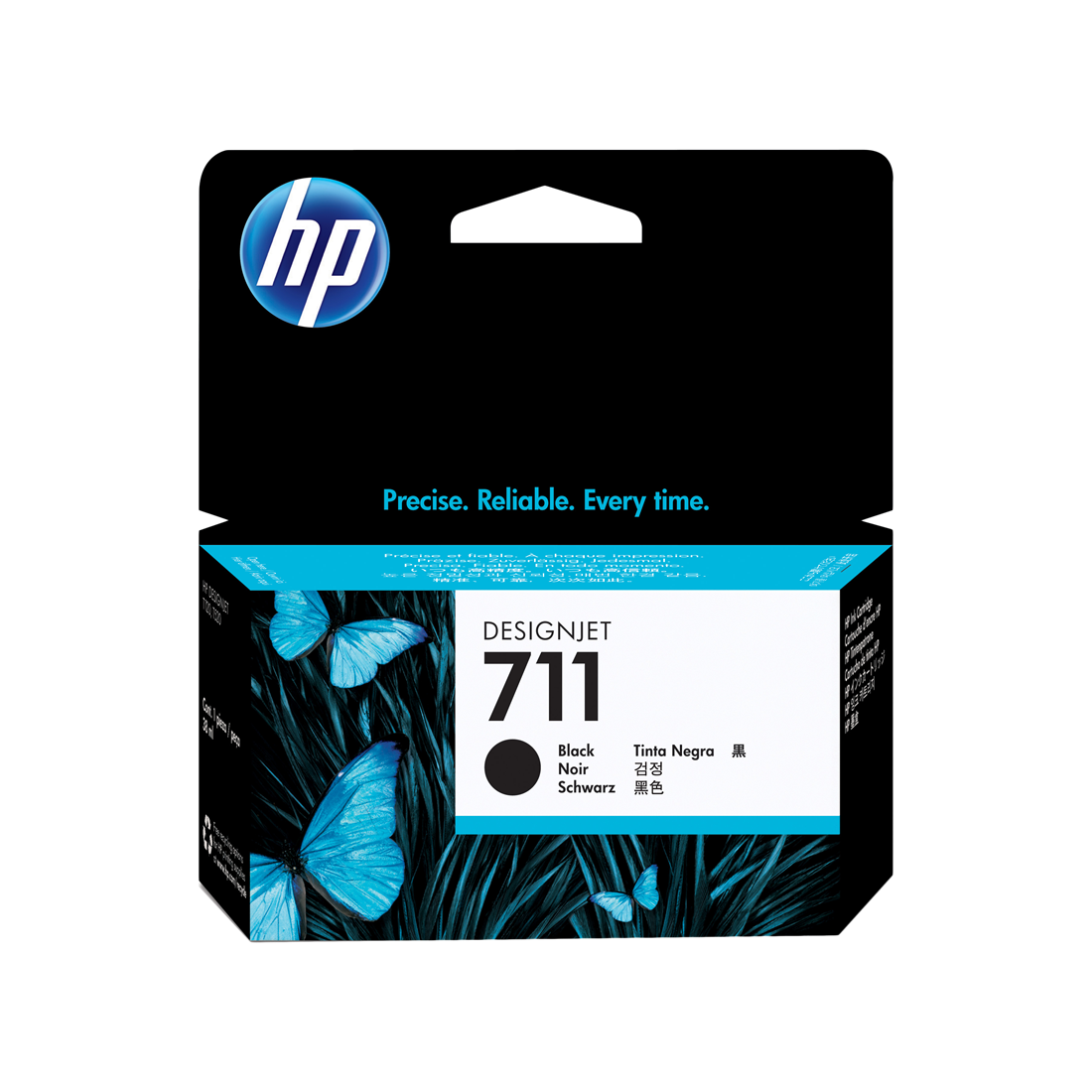 ORIGINAL HP Cartuccia d'inchiostro nero CZ129A 711 ~1100 Seiten 38ml ink cartridge, standard