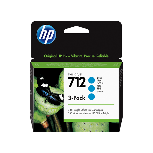 ORIGINAL HP Multipack ciano 3ED77A 712 ~1050 Seiten 87ml