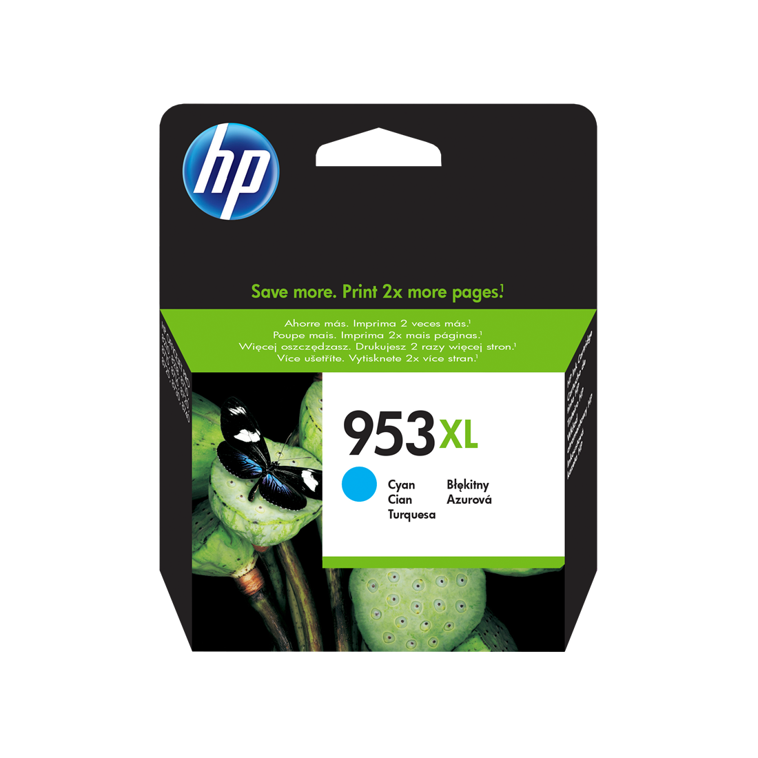 ORIGINAL HP Cartuccia d'inchiostro ciano F6U16AE 953 XL ~1450 Seiten