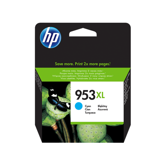 ORIGINAL HP Cartuccia d'inchiostro ciano F6U16AE 953 XL ~1450 Seiten