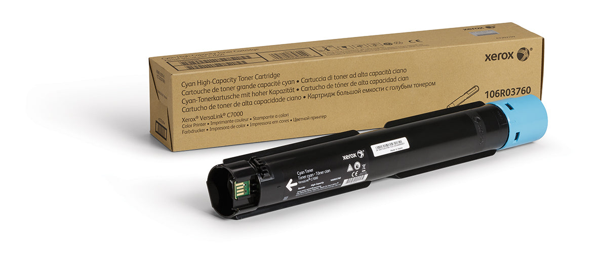 Xerox Cartuccia toner Ciano a Alta capacità da 10100 Pagine per Stampante a colori ® VersaLink® C7000 (106R03760)