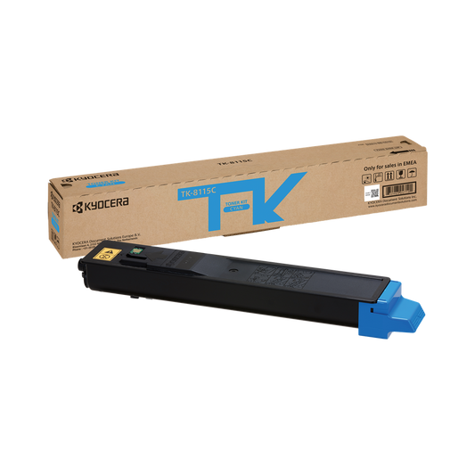 ORIGINAL Kyocera toner ciano TK-8115C 1T02P3CNL0 ~6000 Seiten