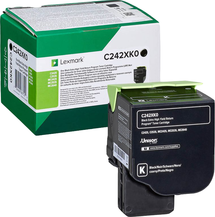 ORIGINAL Lexmark toner nero C242XK0 C/MC2425/2535 ~6000 Seiten
