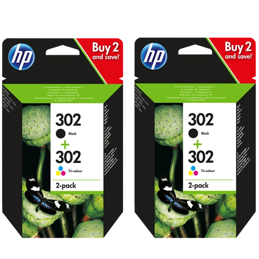 HP 302 Multipack – Confezione da 4 cartucce ( 2 Nero e 2 Colore)