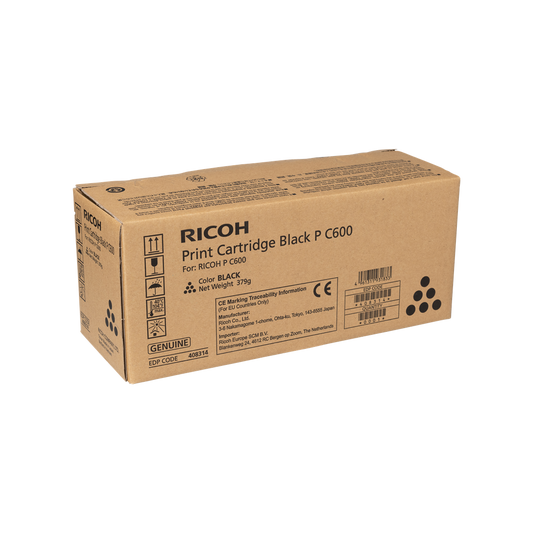 ORIGINAL Ricoh toner nero 408314 P C600BK ~17000 Seiten