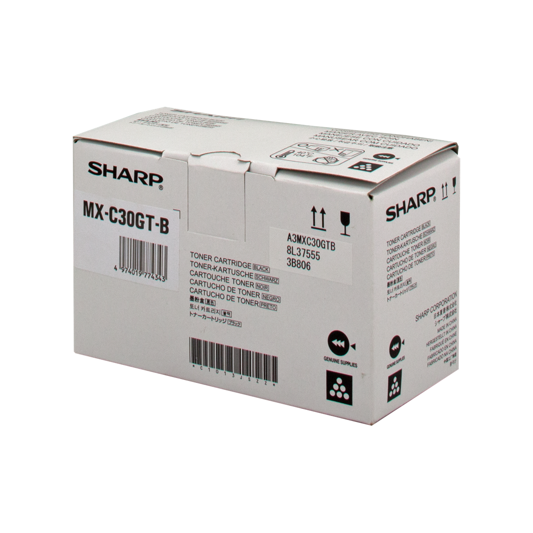ORIGINAL Sharp toner nero MX-C30GTB ~6000 Seiten